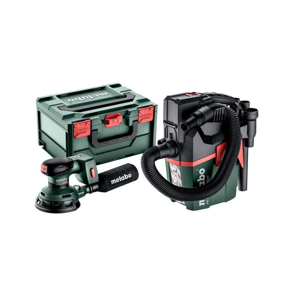 Set ponceuse excentrique sxa 18 ltx 125 bl aspirateur as 18 l pc Metabo 691199000