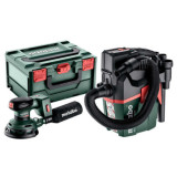 Set ponceuse excentrique sxa 18 ltx 125 bl aspirateur as 18 l pc Metabo 691199000