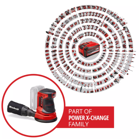Ponceuse excentrique 18V O125MM te rs 18 li solo Einhell 4462010