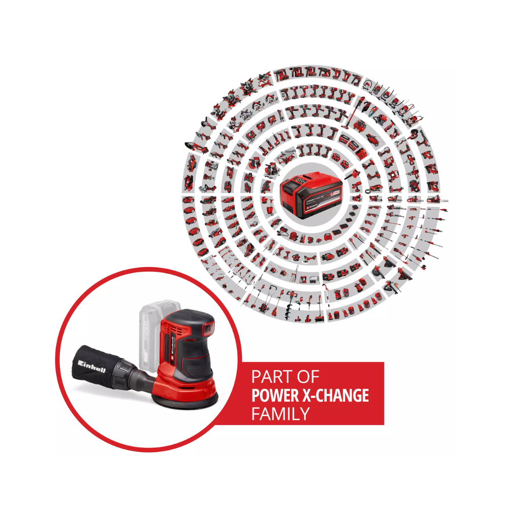 Ponceuse excentrique 18V O125MM te rs 18 li solo Einhell 4462010