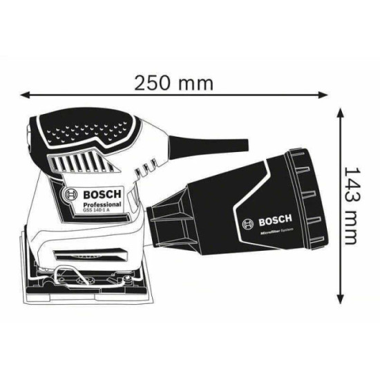 Ponceuse vibrante Bosch Professional GSS140-1A(06012A2100)