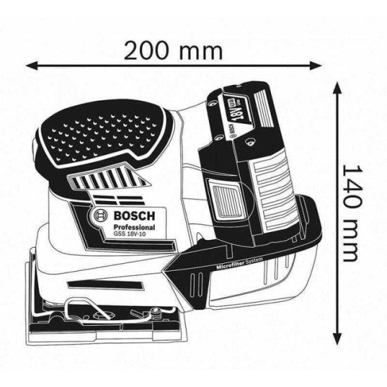 Ponceuse vibrante Bosch GSS 18V-10 au prix HT