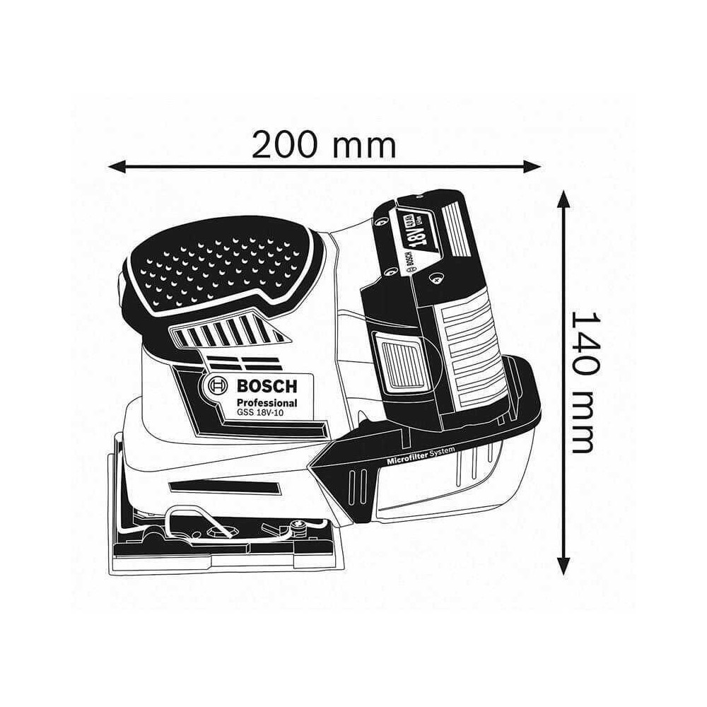 Ponceuse vibrante Bosch GSS 18V-10 au prix HT