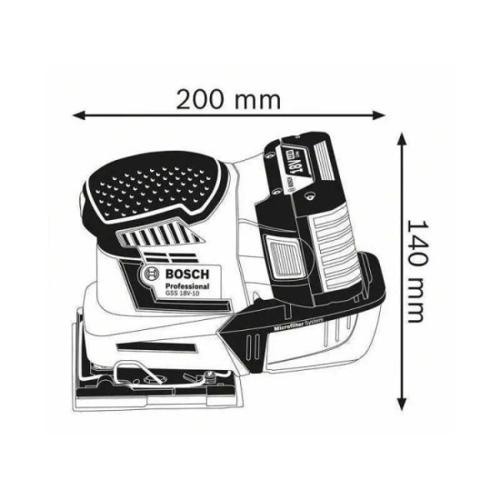 Ponceuse vibrante Bosch GSS 18V-10 au prix HT
