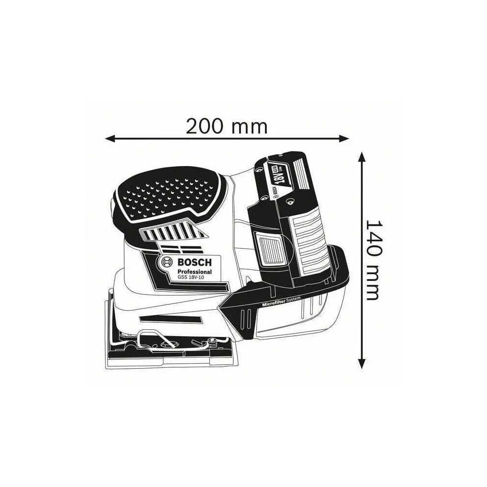 Ponceuse vibrante Bosch GSS 18V-10 au prix HT