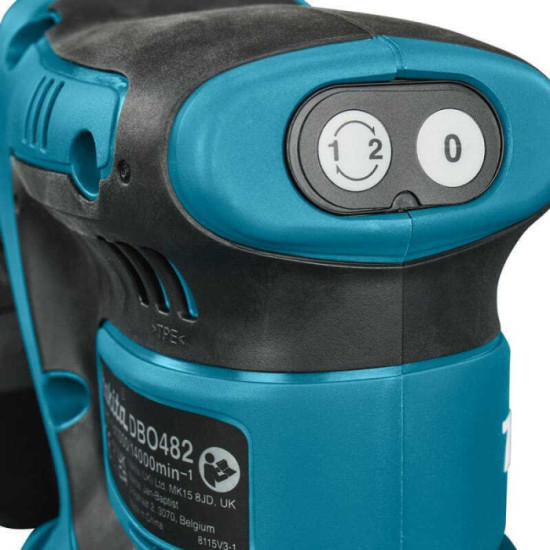 Ponceuse orbitale rectangulaire 18V solo Makita DBO482ZJ