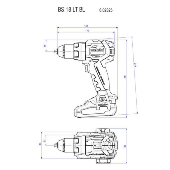 Perceuse visseuse 18V bs 18 lt bl metabox Metabo 602325800
