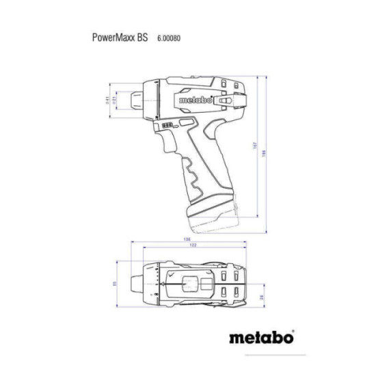 Perceuse visseuse 12V powermaxx bs basic Metabo 600984500
