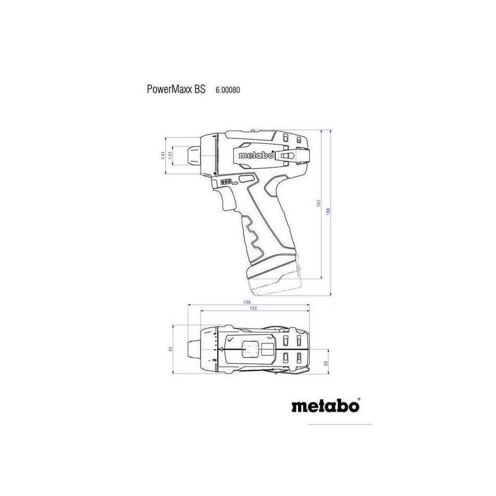 Perceuse visseuse 12V powermaxx bs basic Metabo 600984500