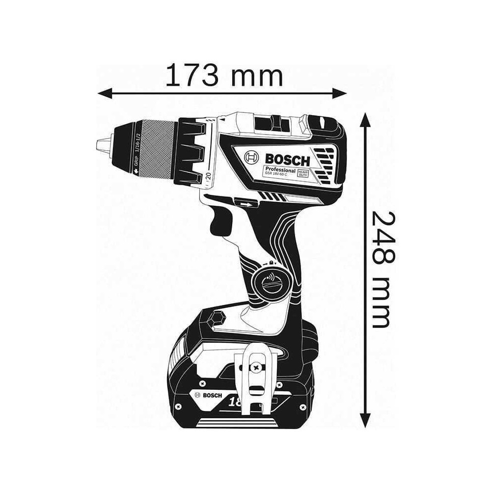 Perceuse visseuse Bosch GSR18V 60C solo boite carton