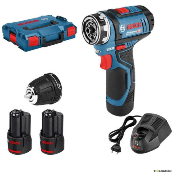 Perceuse visseuse 12V 2X20 ah gsr 12V 15 fc Bosch 06019F6001