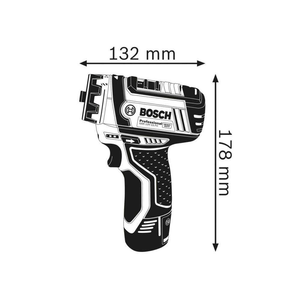 Perceuse visseuse 12V 2X20 ah gsr 12V 15 fc Bosch 06019F6001