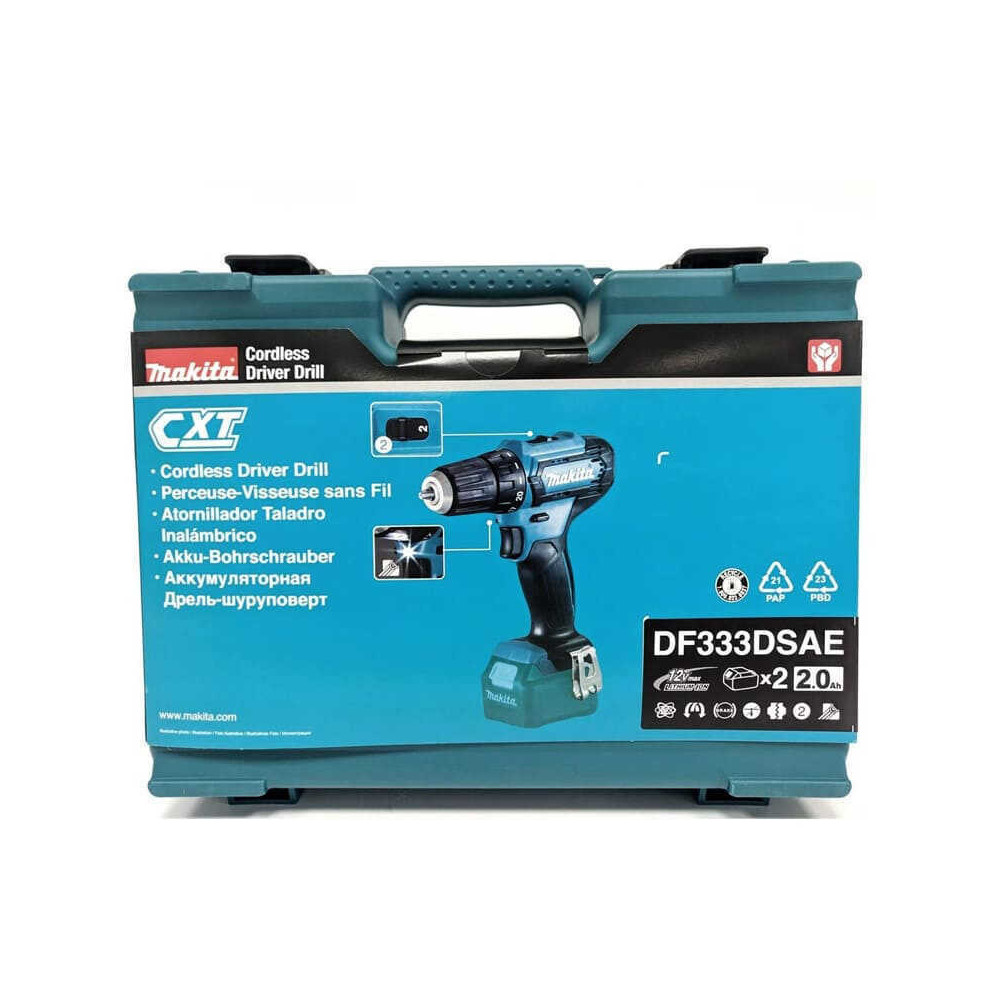 Perceuse visseuse Makita DF333DSAE 2x2,0 Ah au prix HT