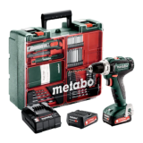 Perceuse visseuse 12V 2X2AH avec accessoires powermaxx bs 12 set Metabo 601036870