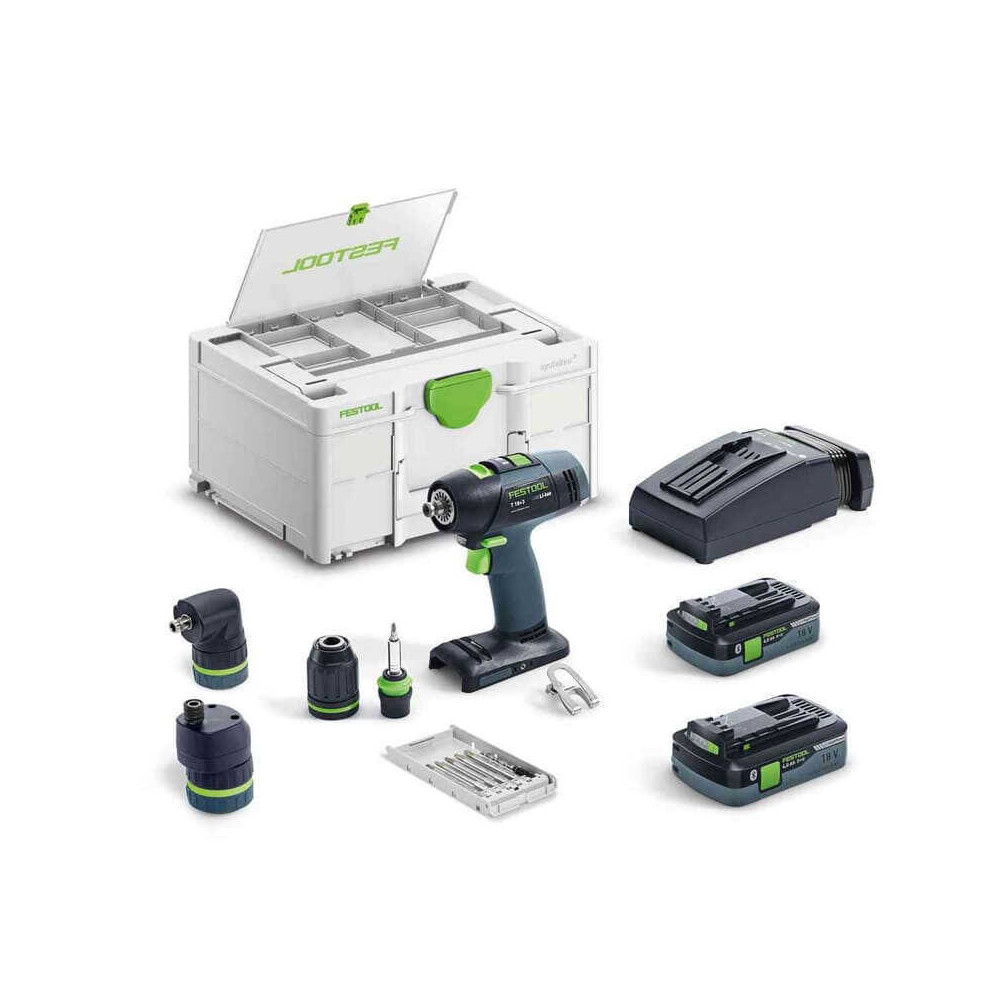 Perceuse visseuse sans fil t 18 hpc 40 i set Festool 577609