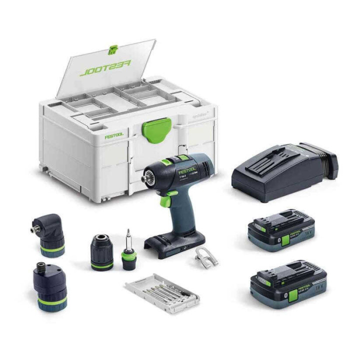 Perceuse visseuse sans fil t 18 hpc 40 i set Festool 577609