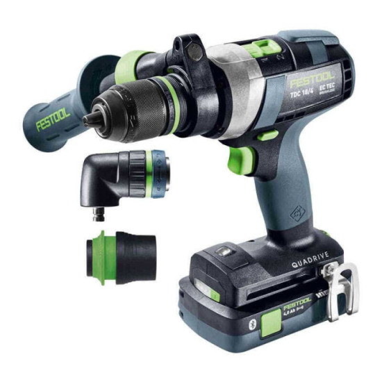 Perceuse visseuse 18V quadrive tdc 18 4 50 40 i set Festool 577612