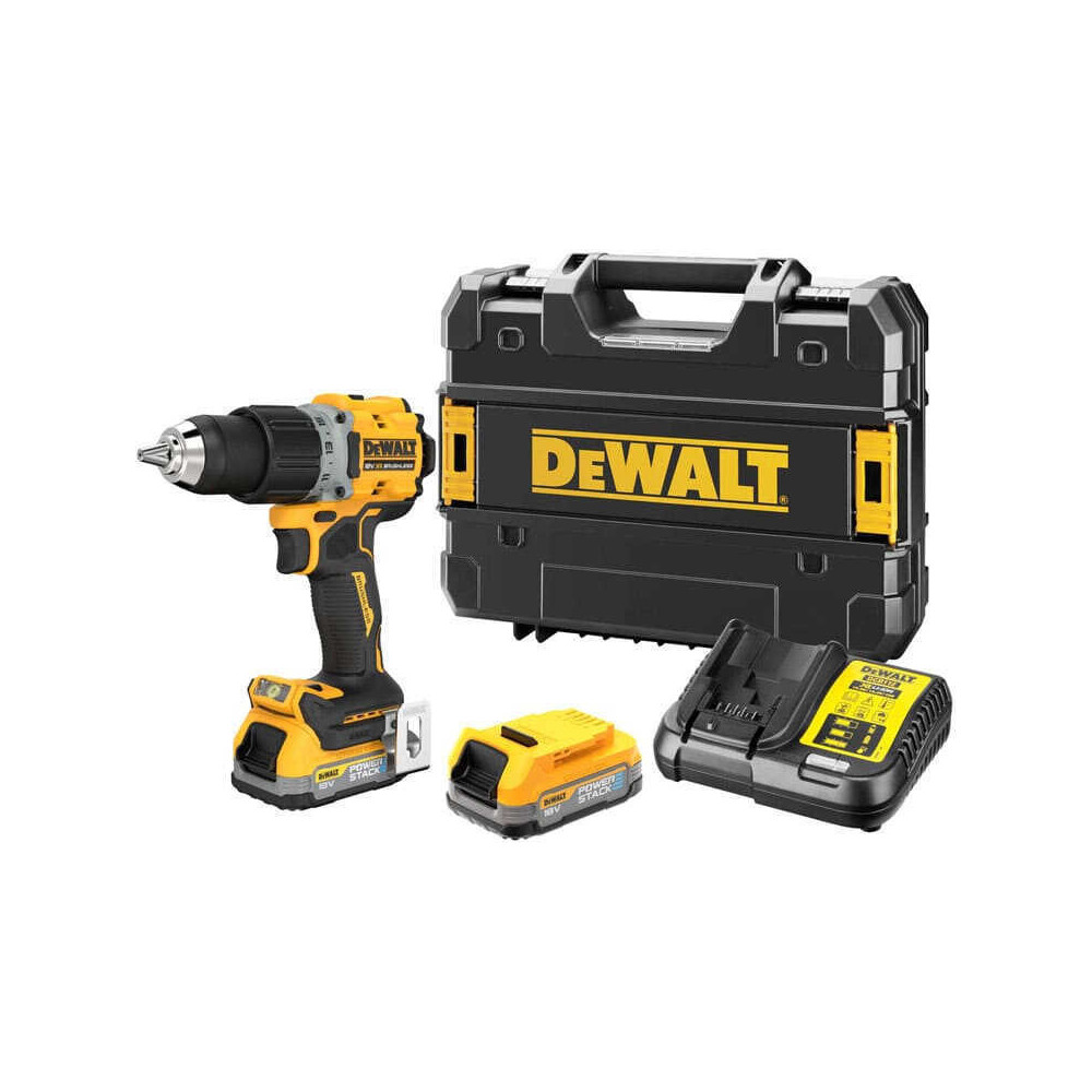 Perceuse visseuse 18V brushless powerstack Dewalt DCD800E2T