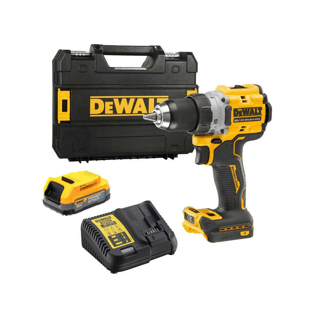 Perceuse visseuse 18V brushless powerstack Dewalt DCD800E1T