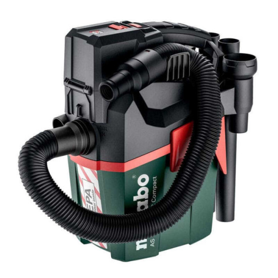 Aspirateur compact sans fil 18V 6 L HEPA AS 18 PC (Solo) Metabo 602029850 | ProForPro