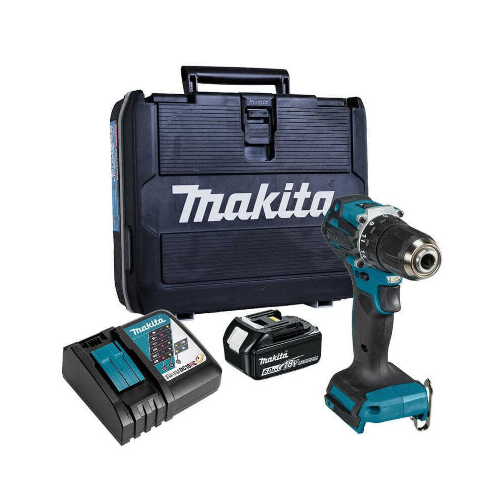 Perceuse visseuse 18V lxt 1X6AH en coffret organisateur Makita DDF487RG