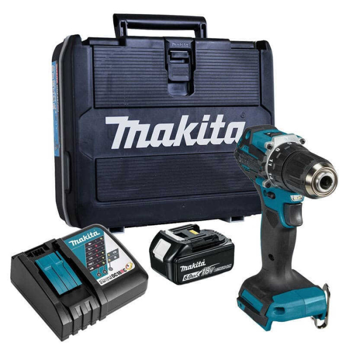 Perceuse visseuse 18V lxt 1X6AH en coffret organisateur Makita DDF487RG