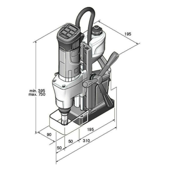 Unite colonne de percage kbm 50 q Fein 72704161000