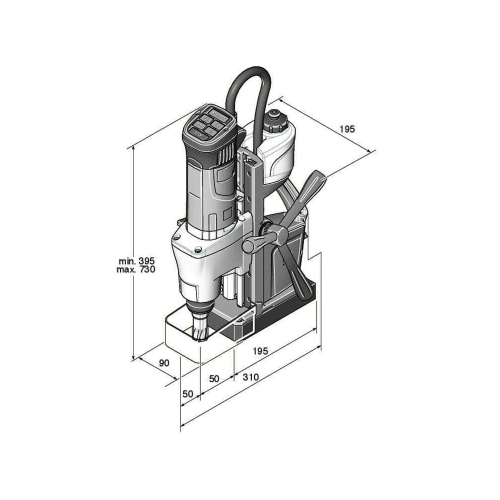 Unite colonne de percage kbm 50 q Fein 72704161000