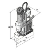 Unite colonne de percage kbm 50 q Fein 72704161000