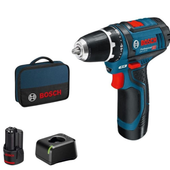 Perceuse visseuse sans fil gsr 12V 15 2X20AH Bosch 060186810F