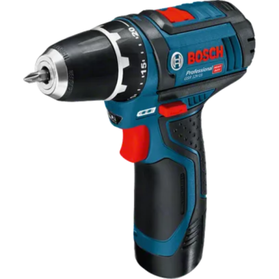 Perceuse visseuse sans fil gsr 12V 15 2X20AH Bosch 060186810F