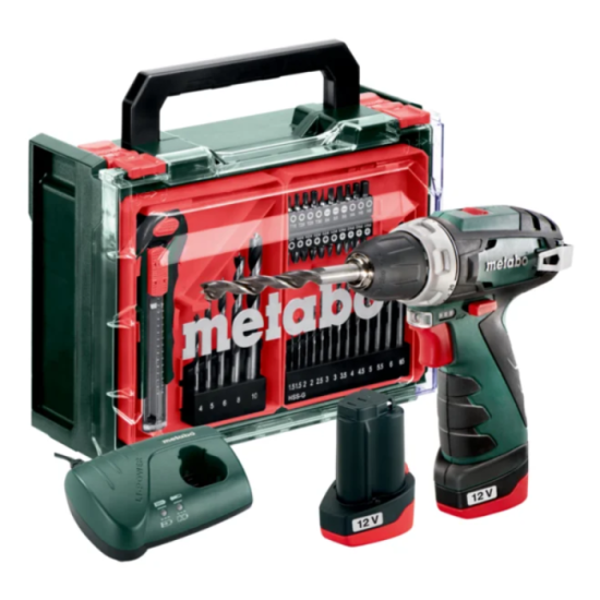 Perceuse visseuse 12V 2X2AH powermaxx bs basic set Metabo 600080710