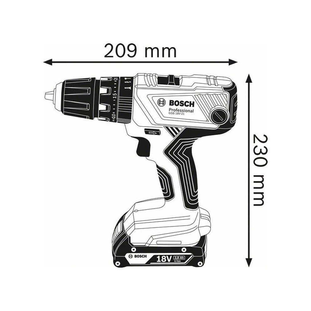 Perceuse a percussion 18V gsb 18V 21 Bosch 06019H1107
