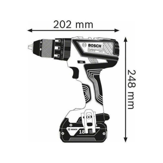 Perceuse a percussion 18V produit seul gsb 18V 28 en coffret Bosch 06019H4008