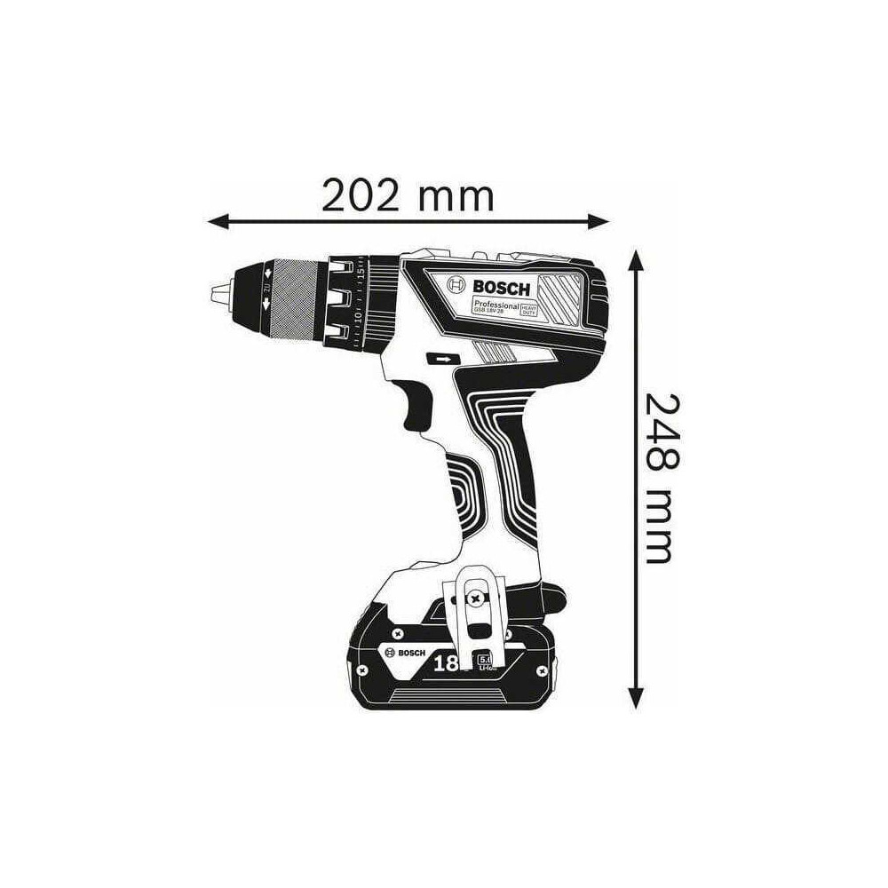 Perceuse a percussion 18V produit seul gsb 18V 28 en coffret Bosch 06019H4008