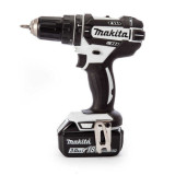 Perceuse visseuse percussion blanche Makita DHP482RM1J