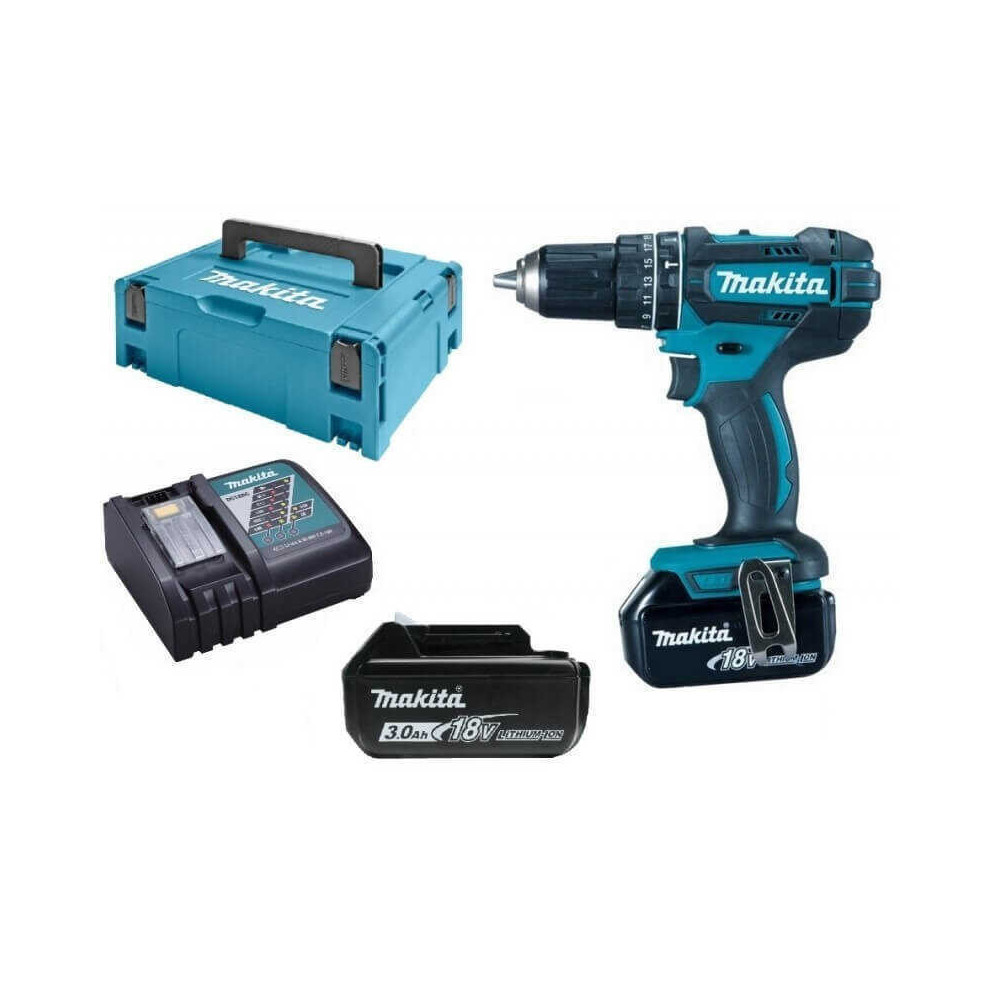 Perceuse visseuse a percussion 18V li ion 2X30AH Makita DHP482RFJ