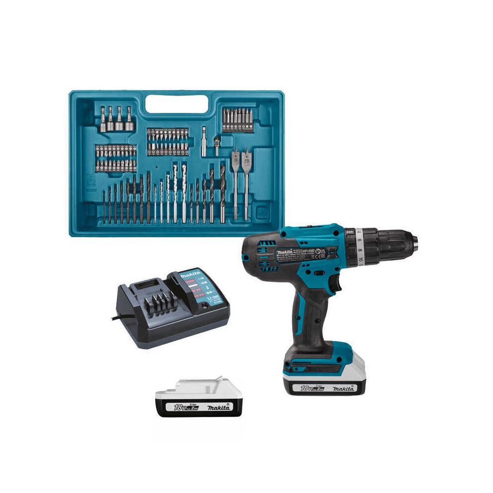 Perceuse a percussion 18V li ion Makita HP488DAEX1