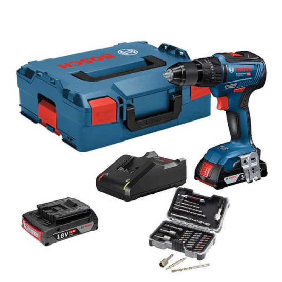 Perceuse a percussion avec accessoires Bosch GSB18V 55 607017326