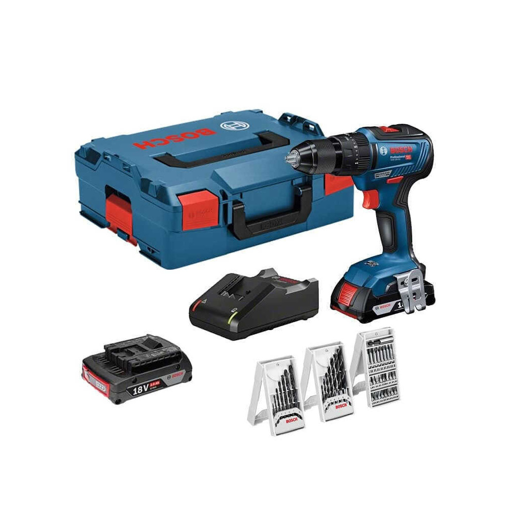 Perceuse a percussion avec accessoires Bosch GSB18V 55 63ACCBOSCH