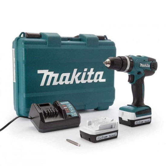 Perceuse visseuse a percussion 144V li ion 2X13 ah Makita HP347DWE