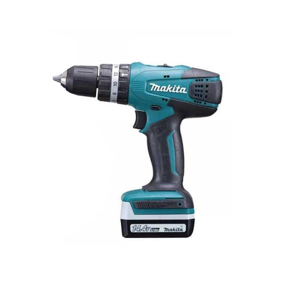 Perceuse visseuse a percussion 144V li ion 2X13 ah Makita HP347DWE