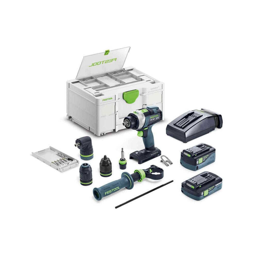Perceuse a percussion 18V 1X40 1X50 ah ah quadrive tpc 18 4 50 40 i set xl Festool 577622