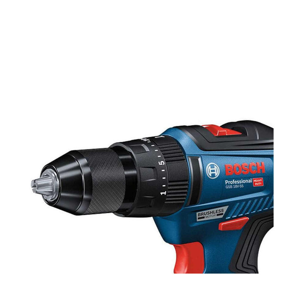 Perceuse visseuse 18V 55NM 2X40 ah GSB18V 55 en coffret Bosch 0615990L7C