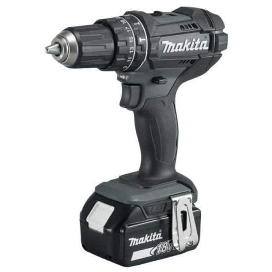 Perceuse visseuse a percussion noir 18 v o 13 mm 3 x 30AH en makpac Makita DHP482F3JB