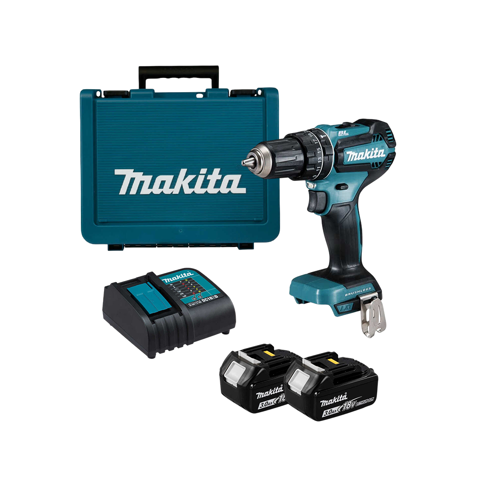Perceuse percussion 18V 2X30 ah dans mallette Makita DHP485SFE