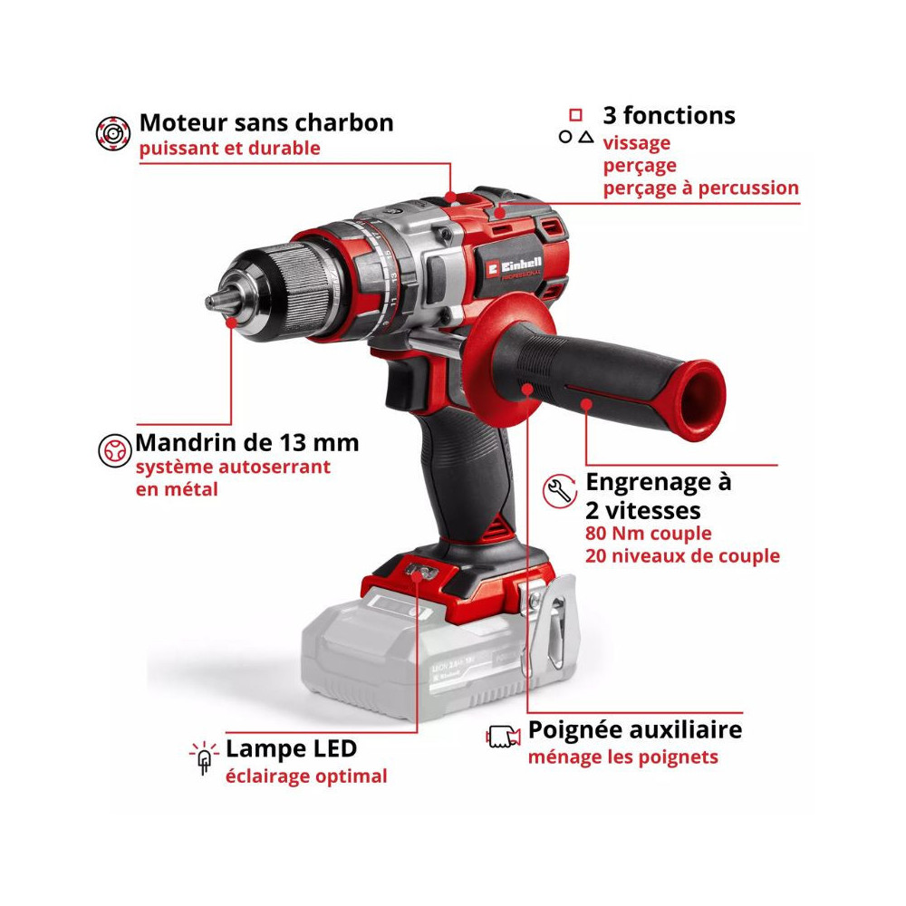 Perceuse percussion 18V tp cd Einhell 4514305