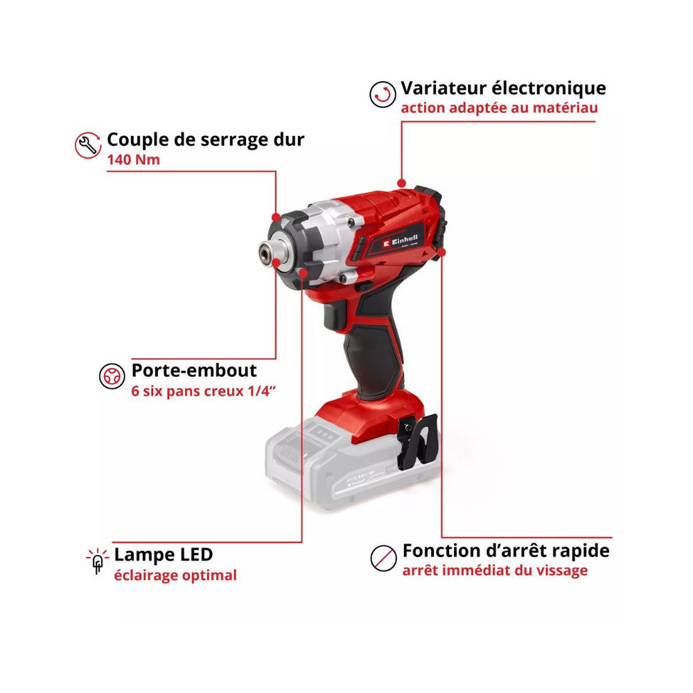Perceuse a percussion 18V solo te ci 181 li Einhell 4510034