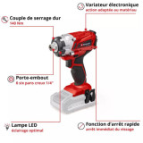 Perceuse a percussion 18V solo te ci 181 li Einhell 4510034