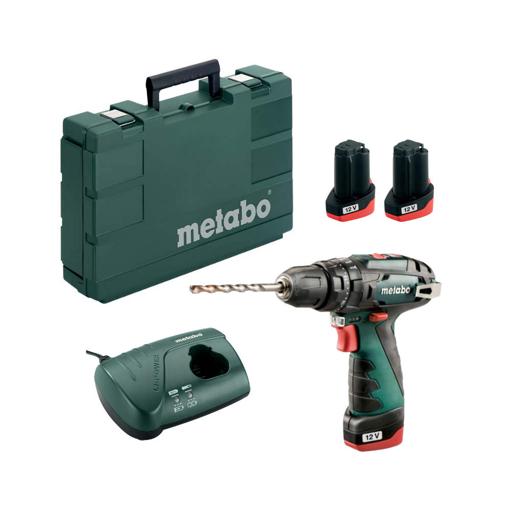 Perceuse a percussion 12V 2X2AH en coffret Metabo 600385500